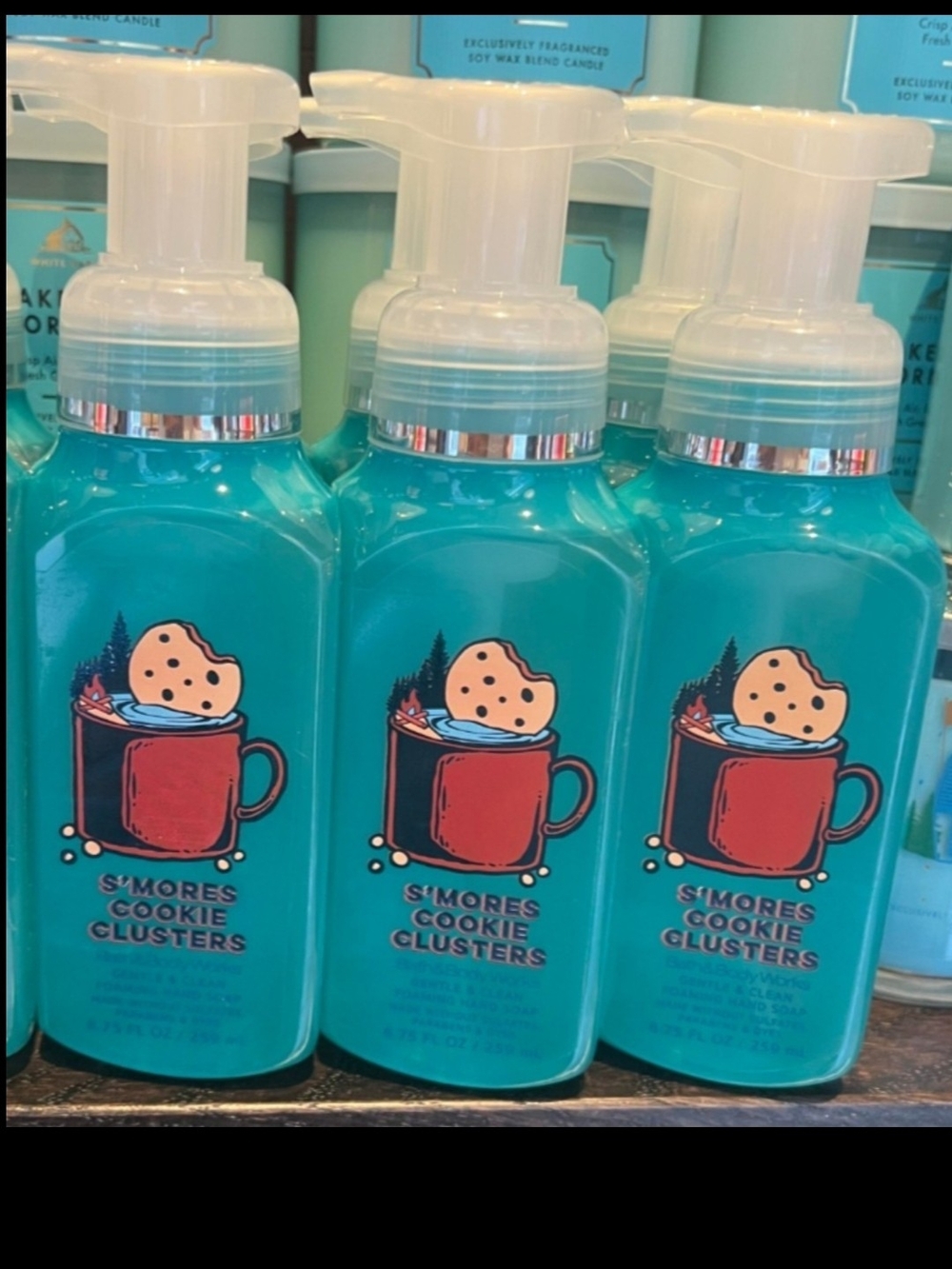 Bath & Body Works S'mores Cookie Clusters Foaming Hand Soap - Turquoise